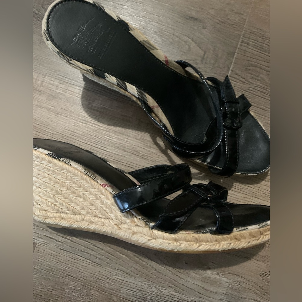 Burberry Nova Check Espadrille Wedge